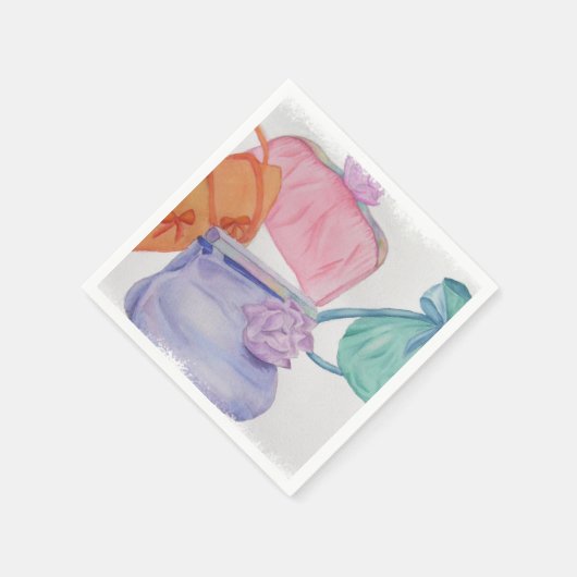 MEISJES KLEURRIJKE PORTEMONNEES PAPIEREN SERVETTEN (Hoek)