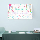 Meisjes Kleurrijke Rock Klimmen Party Spandoek (Beurs)