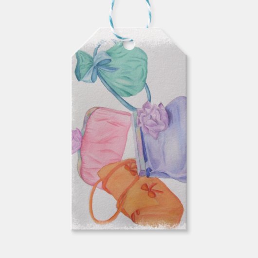 MEISJES KLEURRIJKE TASSEN CADEAULABEL (Voorkant)