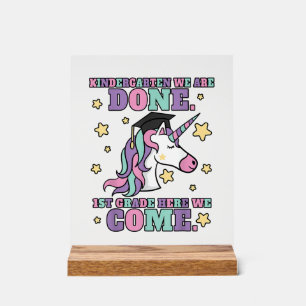 Meisjes Kleuterschool Afstuderen Magische Eenhoorn Acryl Bord