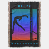 Meisjes Koningin Beam Gymnastics Throw Blanket Deken (Voorkant Verticaal)