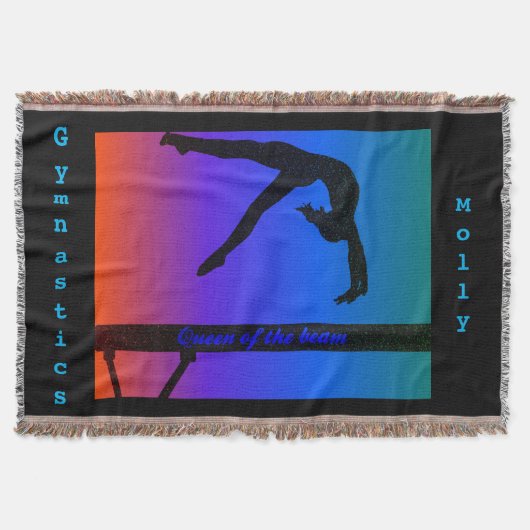 Meisjes Koningin Beam Gymnastics Throw Blanket Deken (Voorkant)