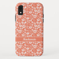Meisjes Koraal Peach Tropisch Floral Pattern