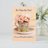 MEISJES KRIJGEN SAMENWERKING INVITATIE KAART (Staand voorkant)