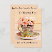 MEISJES KRIJGEN SAMENWERKING INVITATIE KAART (Voorkant / Achterkant)