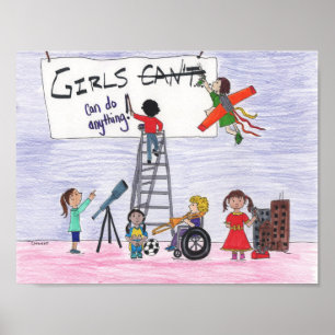 Meisjes kunnen alles doen. poster