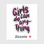 Meisjes kunnen alles doen sticker (Vel)