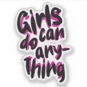 Meisjes kunnen alles doen sticker (Voorkant)