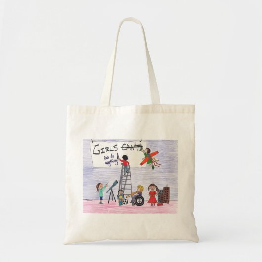 Meisjes kunnen alles doen. tote bag (Voorkant)