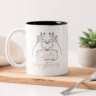 Meisjes Kunnen Alles Doen Tweekleurige Koffiemok