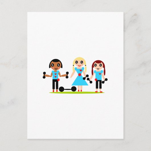 Meisjes kunnen leven briefkaart (Voorkant)