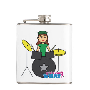 Meisjes kunnen niet wat? ColorizeME Aangepast ontw Heupfles