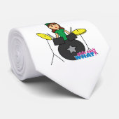 Meisjes kunnen niet wat? ColorizeME Aangepast ontw Stropdas (Opgerold)