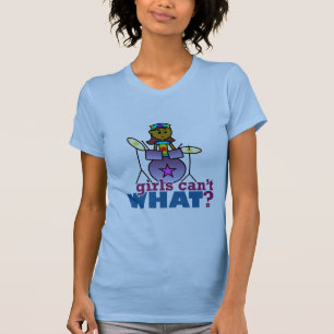 Meisjes kunnen niet wat? Meisje speldrums T-shirt