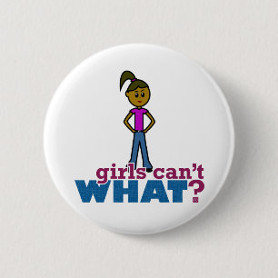 Meisjes kunnen niet wat? Meisjes  Ronde Button 5,7 Cm