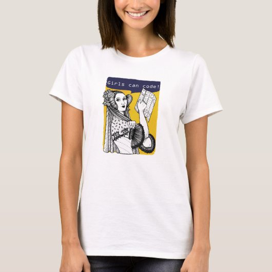 Meisjes kunnen programmeren! t-shirt (Voorkant)