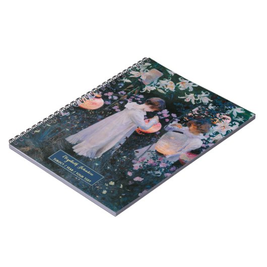 Meisjes Kunst Elegant Script Gouden Naam Schets Notitieboek (Linkerzijde)