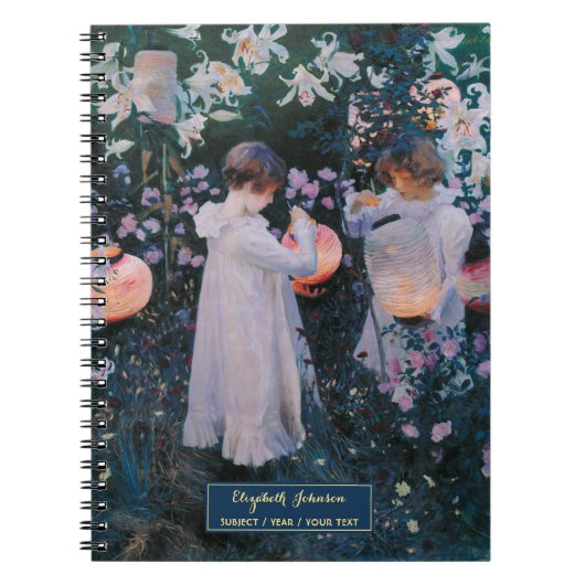 Meisjes  Kunst Elegant Script Gouden Naam Schets Notitieboek (Voorkant)