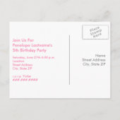 Meisjes Kunst Schilderij Partij Verjaardag Briefka Uitnodiging Briefkaart (Achterkant)