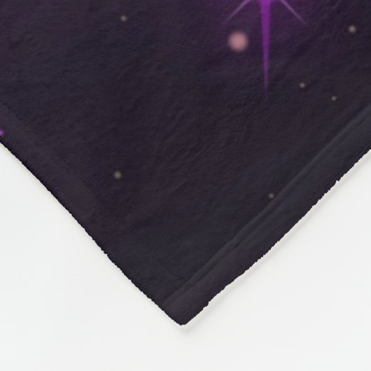 Meisjes kunstschaatsen Paarse en wit Fleece Deken (Hoek)