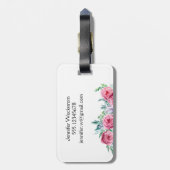 Meisjes-label voor bloederige bagage bagagelabel (Achterkant verticaal)