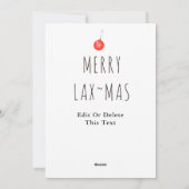 meisjes lacrosse betaalkaart feestdagenkaart (Achterkant)