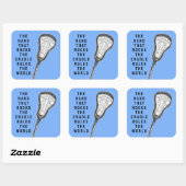 Meisjes Lacrosse Citaat Vierkante Sticker (Vel)