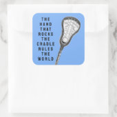 Meisjes Lacrosse Citaat Vierkante Sticker (Tas)