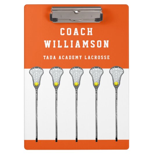 Meisjes Lacrosse Coach Klembord (Voorkant)