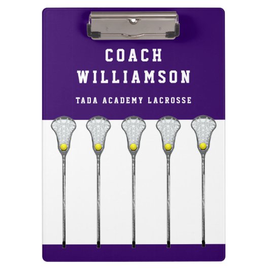 Meisjes Lacrosse Coach Klembord (Voorkant)