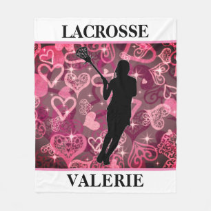 Meisjes Lacrosse Drijvend Roos Harten Fleece Deken