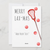 meisjes lacrosse feestdagenkaart (Achterkant)