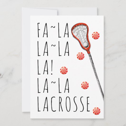 meisjes lacrosse feestdagenkaart (Voorkant)