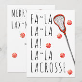 meisjes lacrosse feestdagenkaart (Voorkant / Achterkant)
