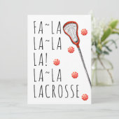 meisjes lacrosse feestdagenkaart (Staand voorkant)