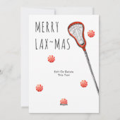 meisjes lacrosse feestdagenkaart (Achterkant)