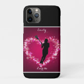 Meisjes Lacrosse Floating Hearts Case-Mate iPhone Case (Achterkant)