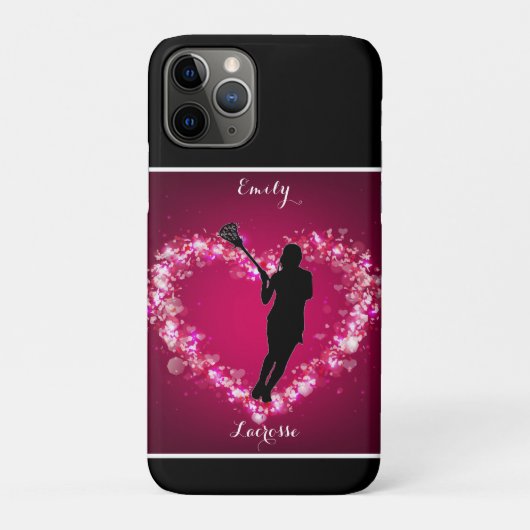 Meisjes Lacrosse Floating Hearts Case-Mate iPhone Case (Achterkant)