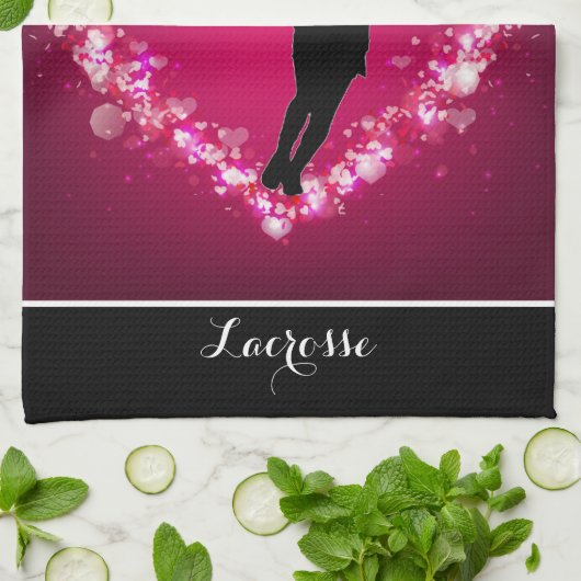 Meisjes Lacrosse Floating Hearts Theedoek (Gevouwen)