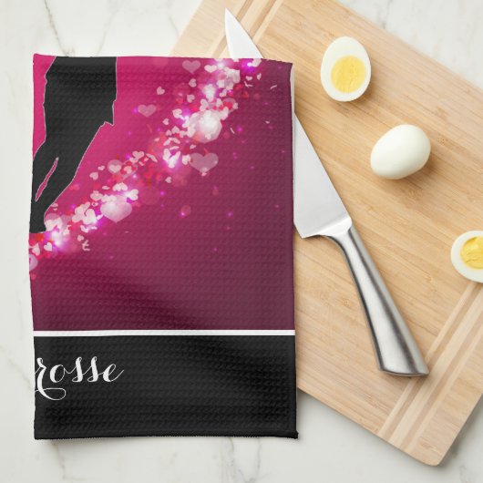 Meisjes Lacrosse Floating Hearts Theedoek (Quarter Fold)