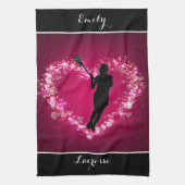 Meisjes Lacrosse Floating Hearts Theedoek (Verticaal)