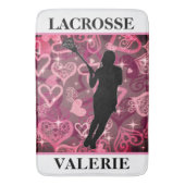 Meisjes Lacrosse Floating Roos Hearts Badmat (Voorkant Verticaal)