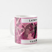 Meisjes Lacrosse Floating Roos Hearts Koffiemok (Voorkant links)