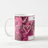 Meisjes Lacrosse Floating Roos Hearts Koffiemok (Links)