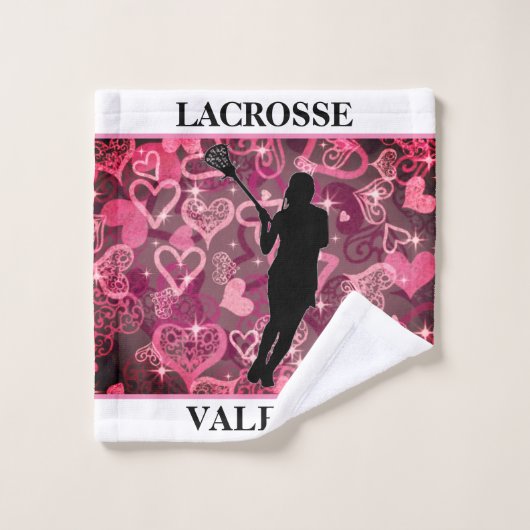 Meisjes Lacrosse Floating Roos Hearts Washandje (Wasdoekje)