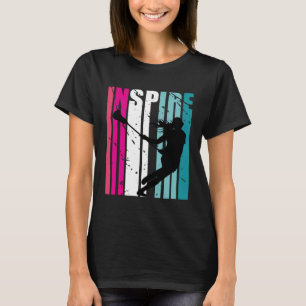 Meisjes Lacrosse Inspireren Coach Retro Sticks Kle T-shirt