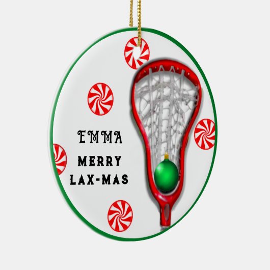 meisjes lacrosse keramisch ornament (Rechts)