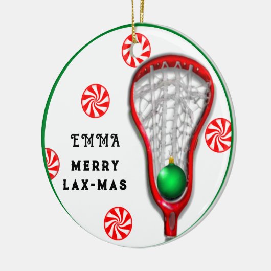 meisjes lacrosse keramisch ornament (Links)