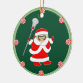 Meisjes Lacrosse Kerstcadeau Keramisch Ornament (Links)