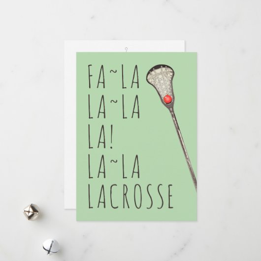 meisjes lacrosse kerstkaart (Voorkant / Achterkant in situ)